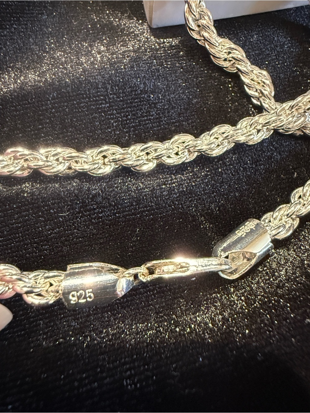 Sterling Silver Rope Chain Necklace - Elegant Women's Jewelry